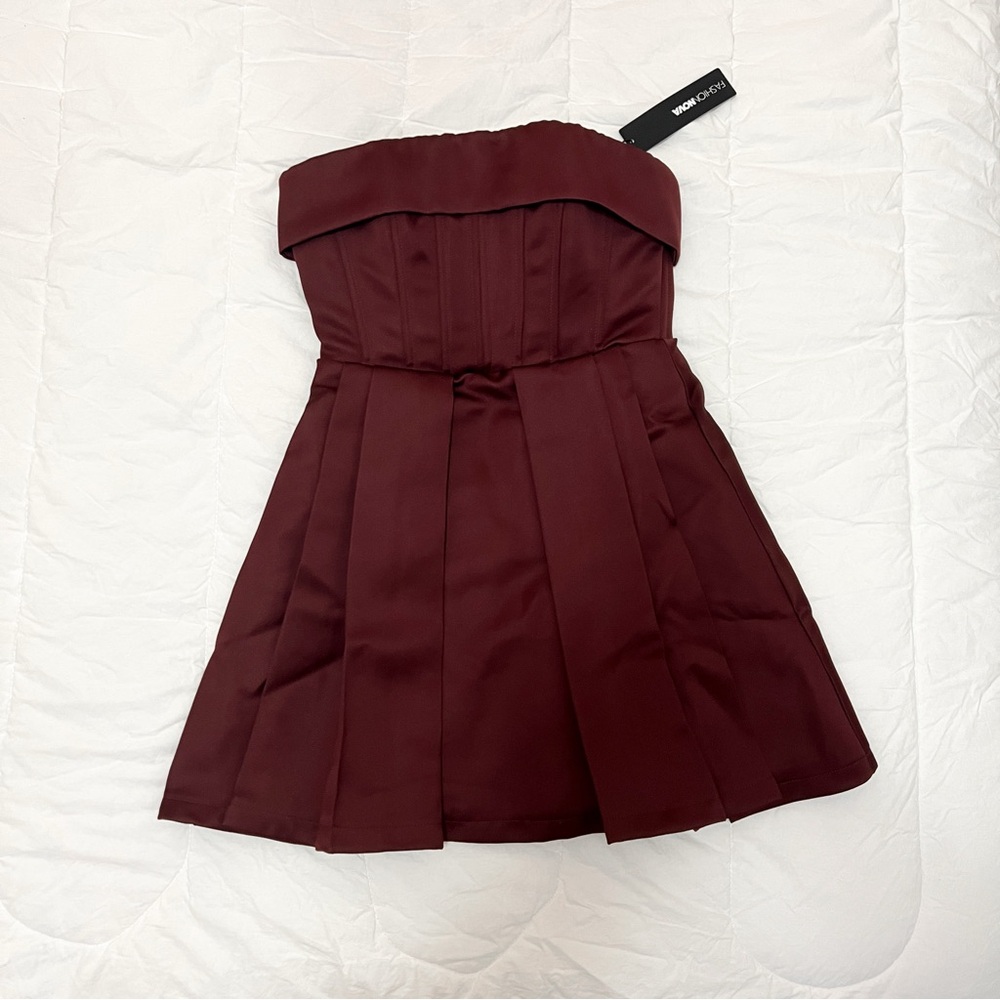 Fashion Nova Mini Dress (Brown/burgundy)
